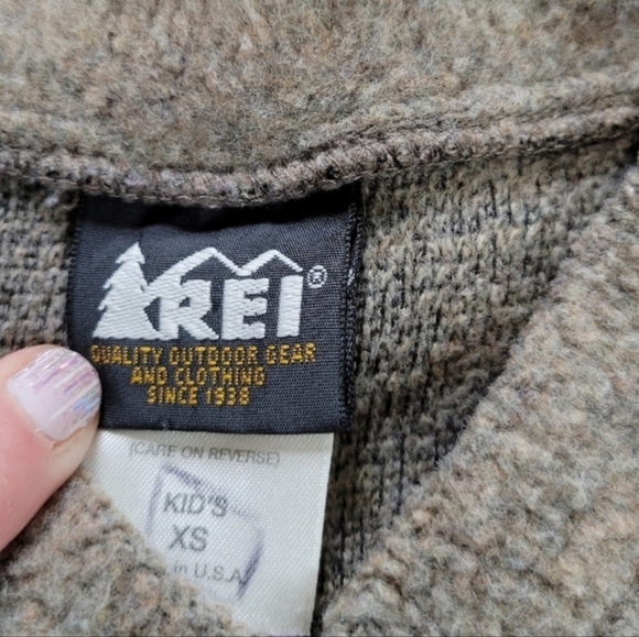 REI fleece pull over sweater Boys Size XS brown - Picture 2 of 7